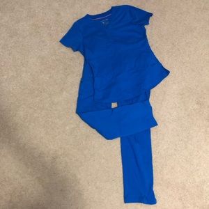 Healing Hands royal blue scrub pants